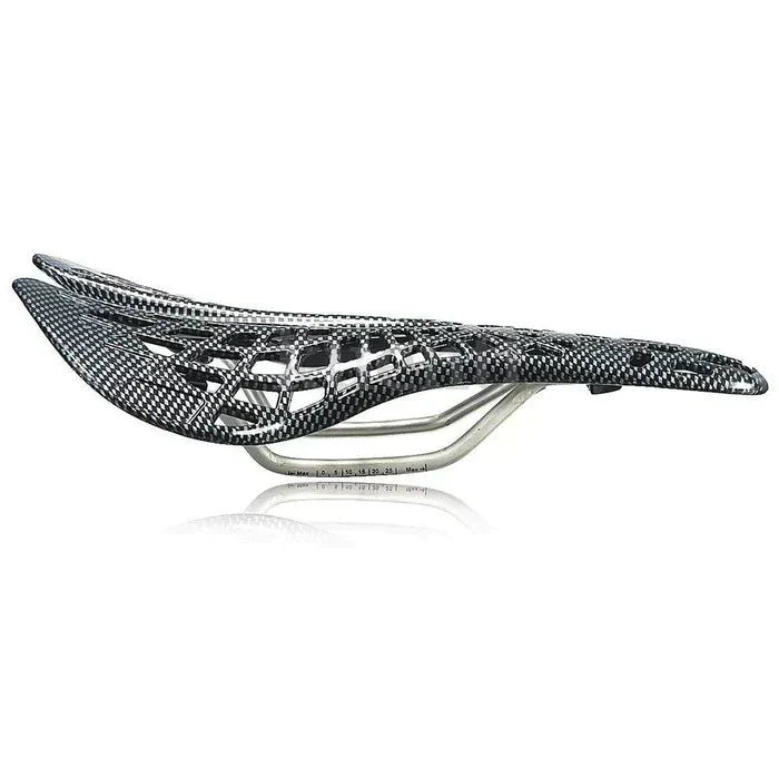 CarbonMax Premium Fahrradsattel, schwarz, ergonomisch, leicht, aus Carbon für Rennräder.