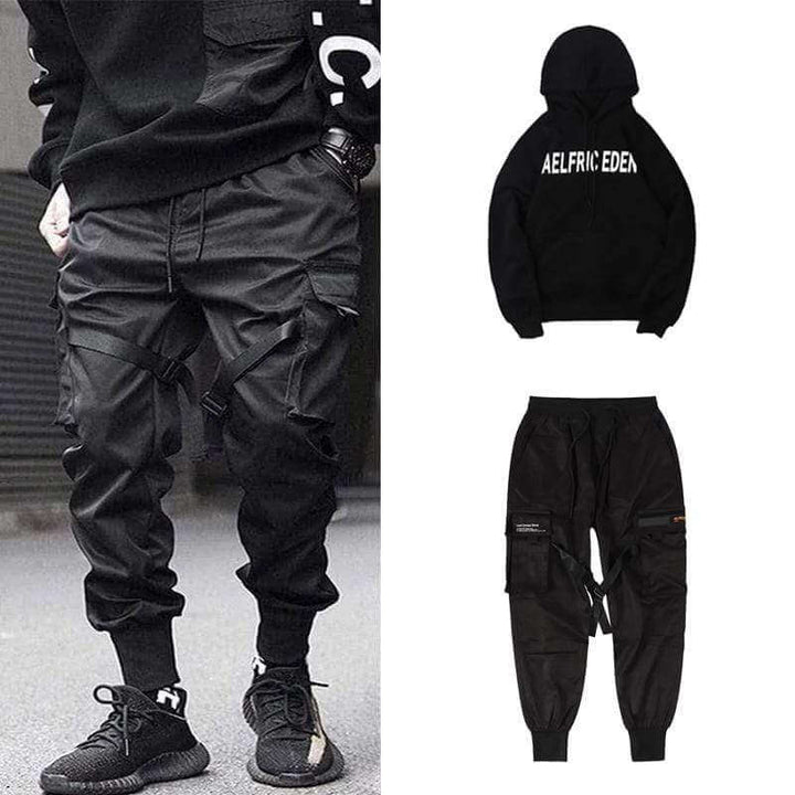 Podzimní Multi-Pocket Hip-Hop Pánské Cargo Kalhoty – Dante