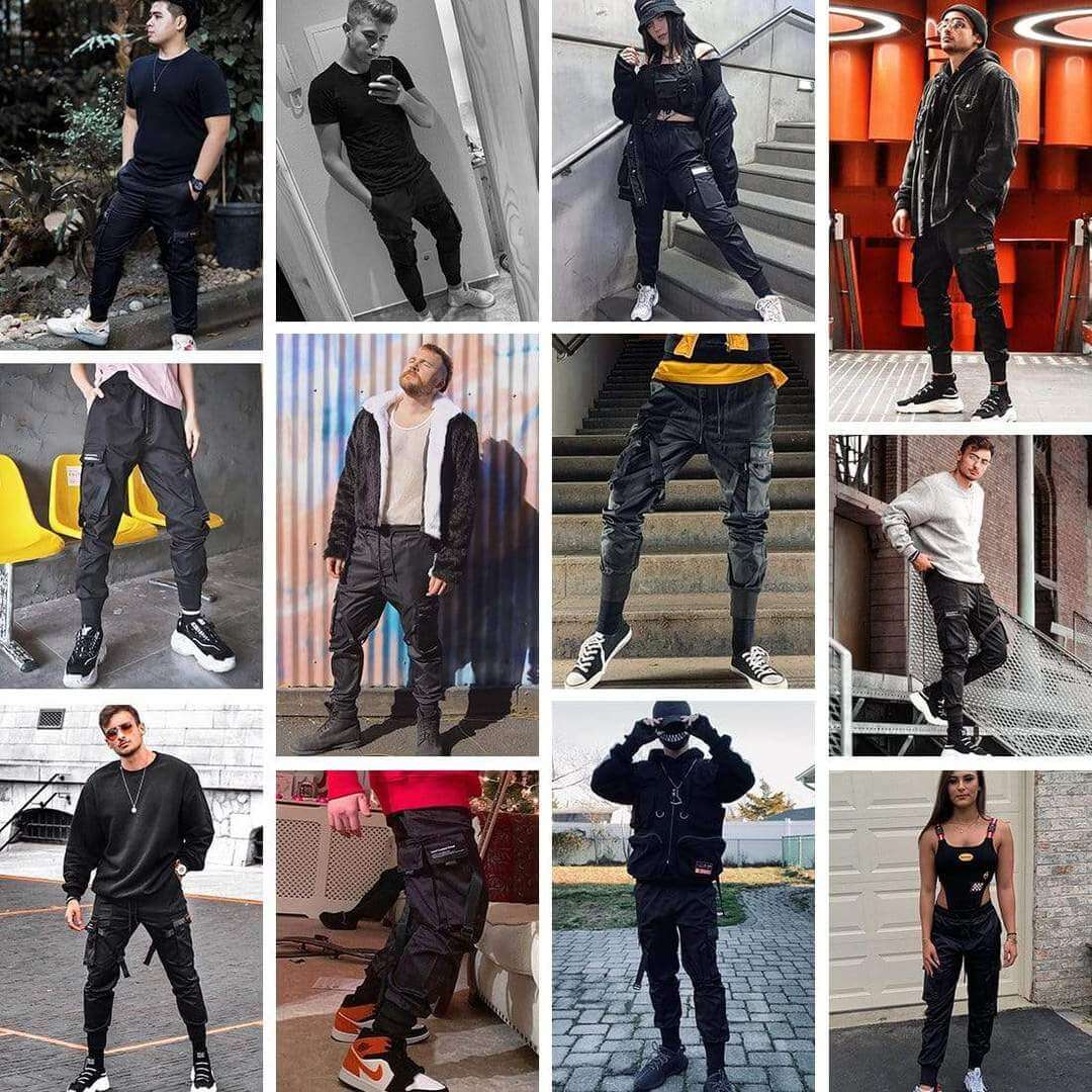 Podzimní Multi-Pocket Hip-Hop Pánské Cargo Kalhoty – Dante