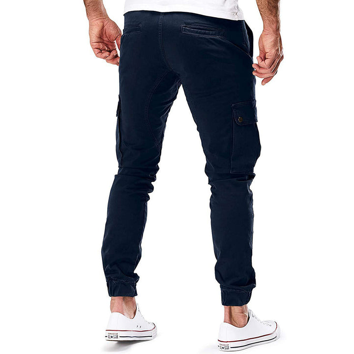 Herren Cargohose schwarz, Baumwolle, seitliche Taschen, sportlich, bequem, modisch.