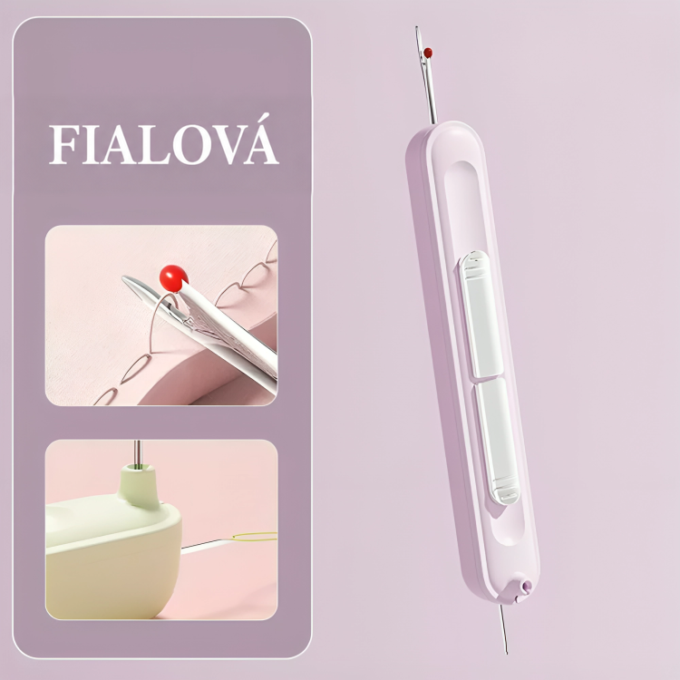 Fialová varianta pomůcky s jezdcem na těle a malými náhledy použití 9