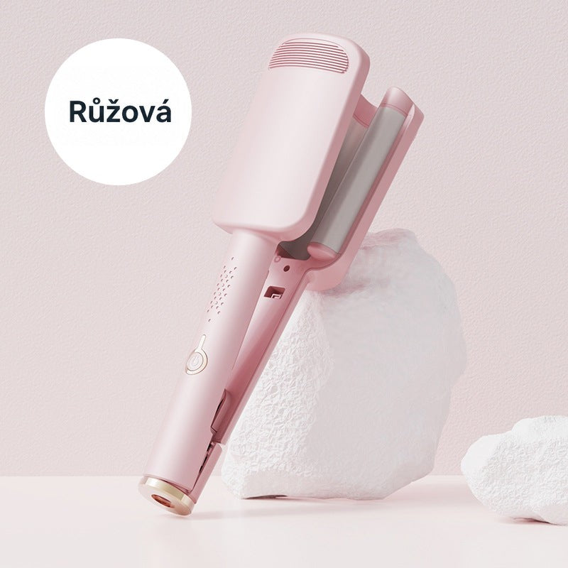 Růžová varianta kulmy s vlnami opřená o bílý kámen 9