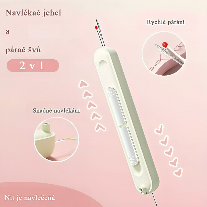 Světle zelený pár\u00e1\u010dek s navl\u00e9ka\u010dem na r\u016f\u017eov\u00e9m pozad\u00ed, dv\u011b kruhov\u00e9 vložky 1