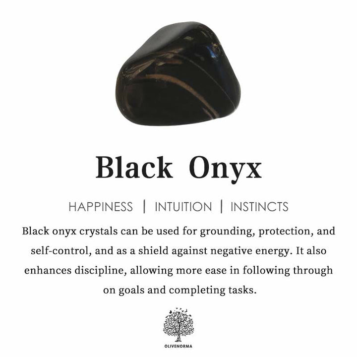 Schwarzer Onyx Kristall, poliert, Schutzstein, Intuition, Glücksbringer, Energie, Heilstein.