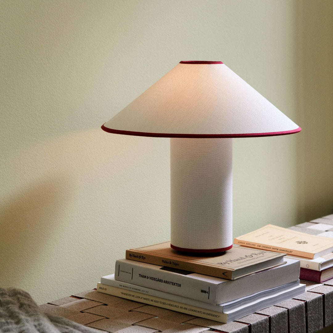 Stolní lampa s textilním stínidlem – Lunara
