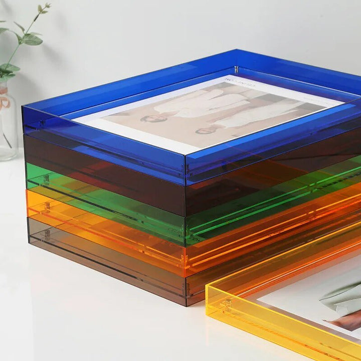 Barevné průhledné fotografické držáky – FramePop
