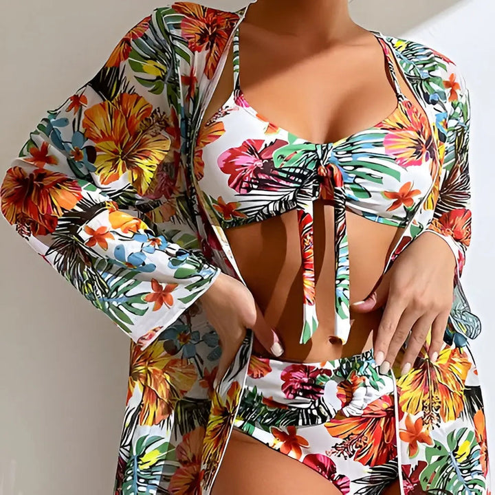 Trojdílná bikiny souprava s vysokým pasem – Yara