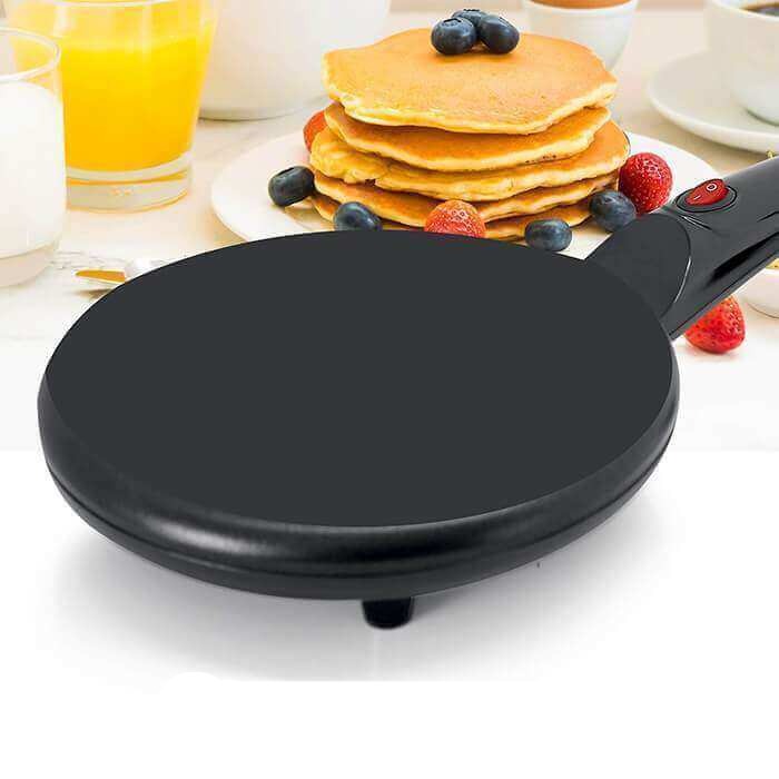 Elektrische Crêpe-Maker, schwarz, mit Pfannkuchen, Frühstück, Küche, Antihaftbeschichtung