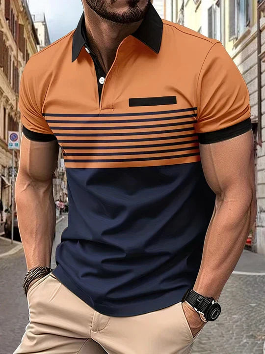 Pruhované letní polo pro muže – Damian