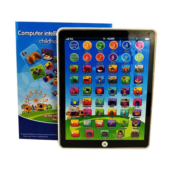 Interaktivní tablet pro malé děti s zvuky, barvami a funkcí kvízu – 7,5 palce