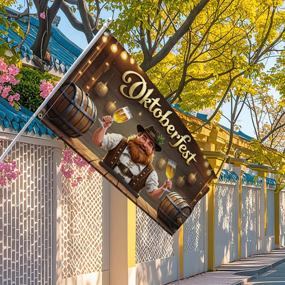 Oktoberfest Zahradní vlajka – Pivní slavnost Muž Oktoberfest 2025