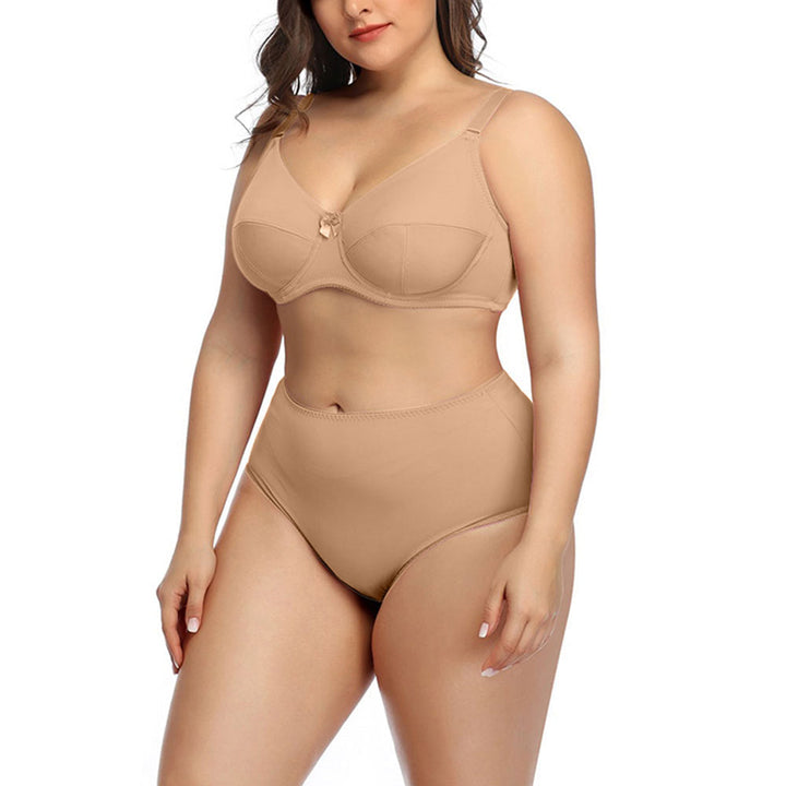 Damenunterwäsche Set, hautfarben, BH und Panty, nahtlos, bequem, stützend.