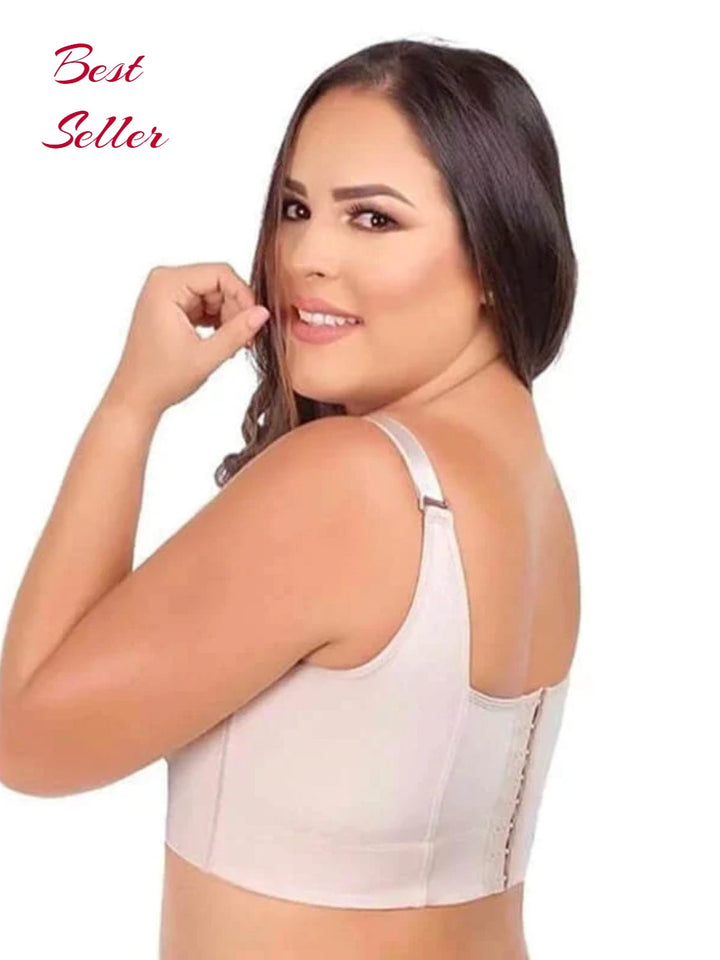 Damen-BH in Beige, tiefer Ausschnitt, verstellbare Träger, Bestseller, bequem, stützend.