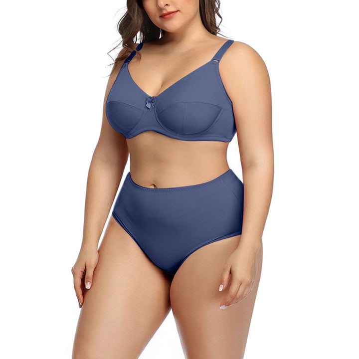 Damenunterwäsche Set Blau, BH und Panty, Plus Size, bequem, formend, hochwertig