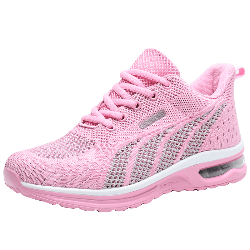 Rosa Damen-Sneaker, atmungsaktiv, Mesh, sportlich, bequem, modisch, Laufschuh.