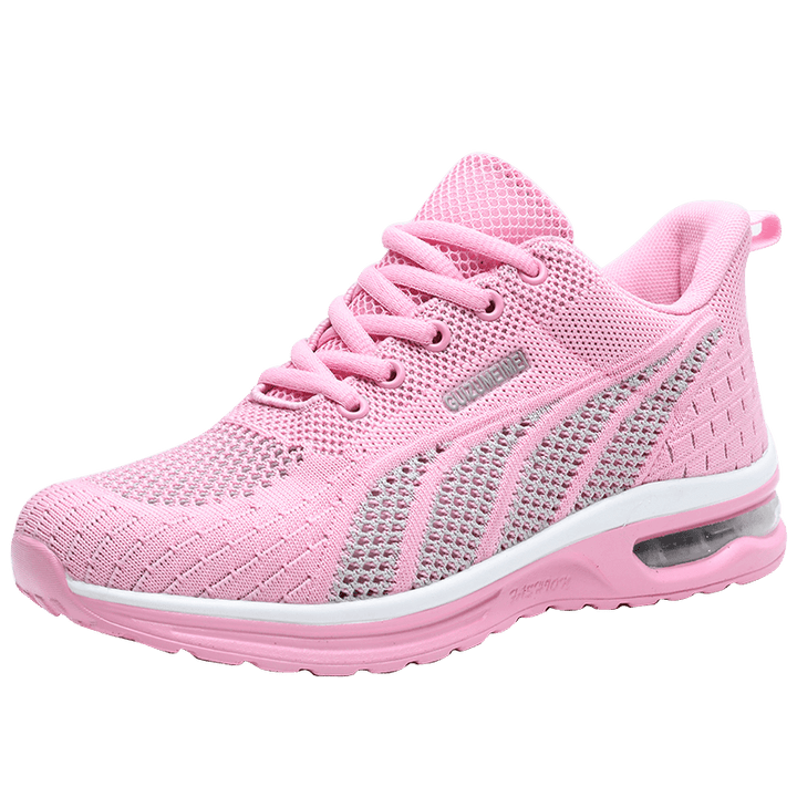 Rosa Damen-Sneaker, atmungsaktiv, Mesh, sportlich, bequem, modisch, Laufschuh.