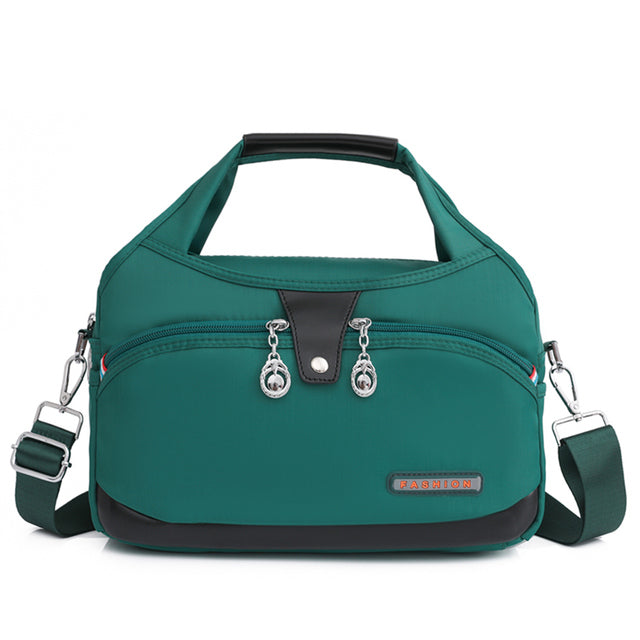 Grüne Damen-Schultertasche, Oxford-Stoff, große Kapazität, Crossbody-Design, 2022 Mode.