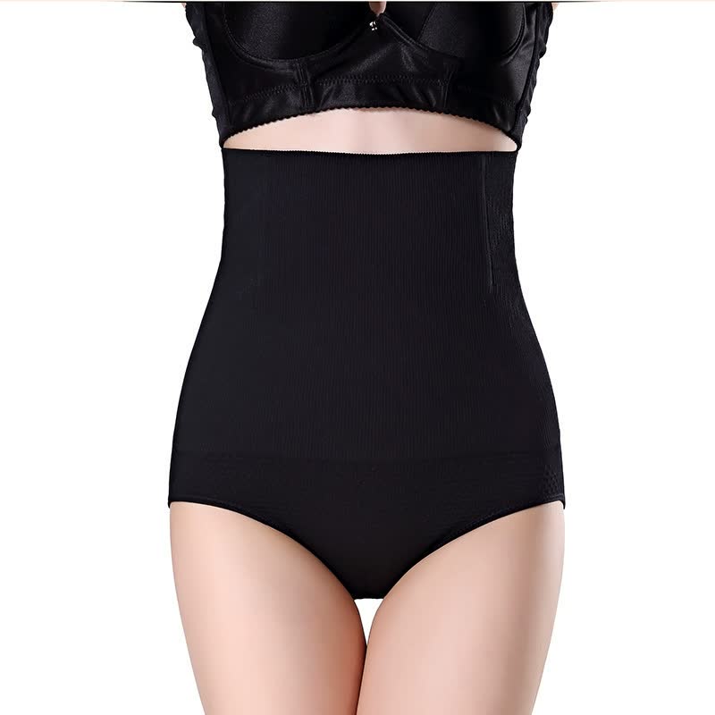 Schwarze Taillenformer-Unterwäsche für Damen, nahtlos, figurformend, hoher Bund.
