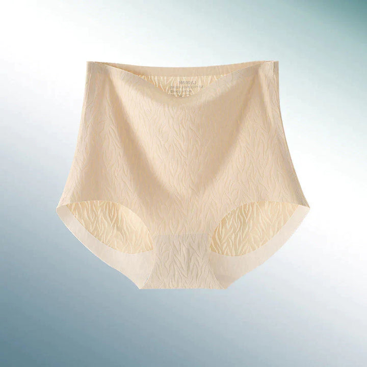 Damen Seamless Slip, beige, nahtlos, hoher Bund, bequem, Unterwäsche, elastisch, atmungsaktiv.