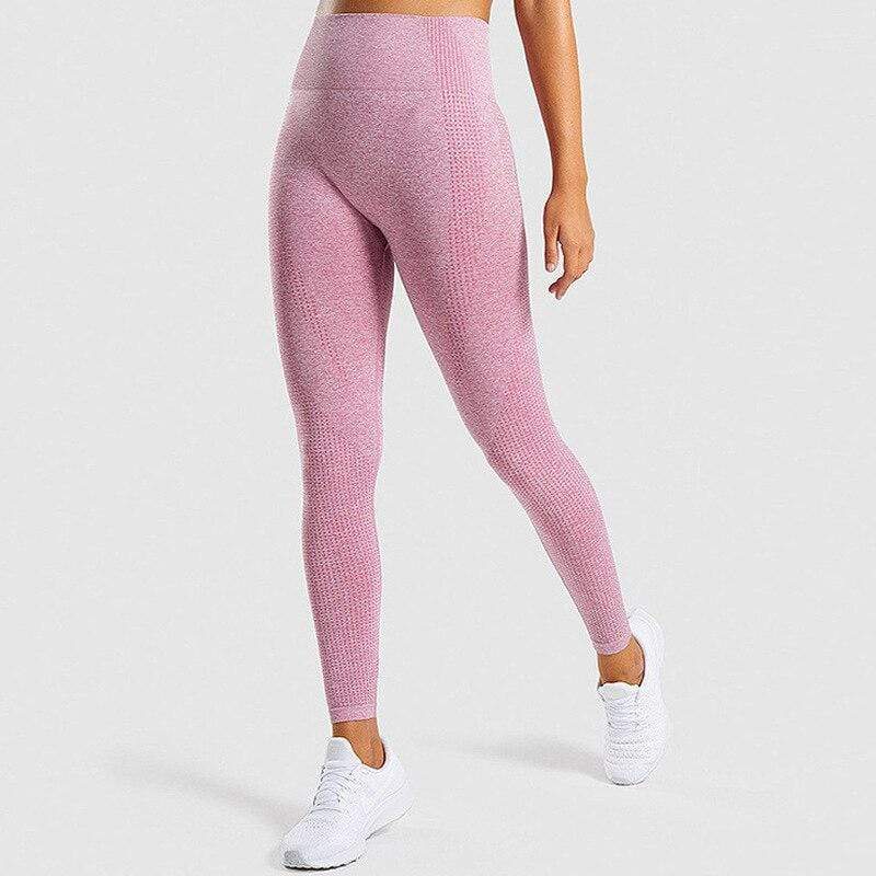 Damen Shaping-Leggings rosa, nahtlos, figurformend, Sportbekleidung, elastisch, bequem.