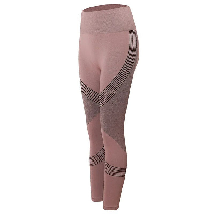 Damen Sportleggings rosa, nahtlos, elastisch, atmungsaktiv, Fitness, Yoga, Training.
