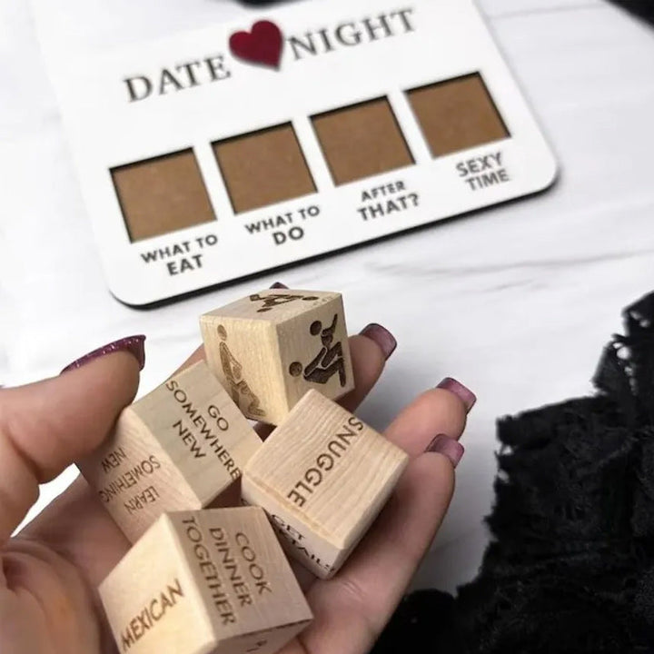 Holzwürfel für Date Night, Spiel mit Aktivitäten, romantische Ideen, Geschenk für Paare.