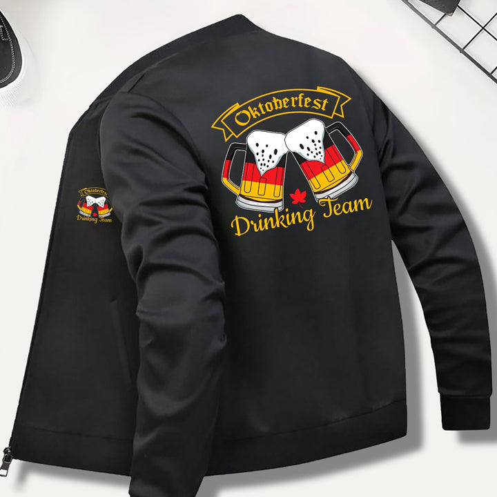 Pánská bomberka s potiskem piva a zipem – Matthias Oktoberfest 2025