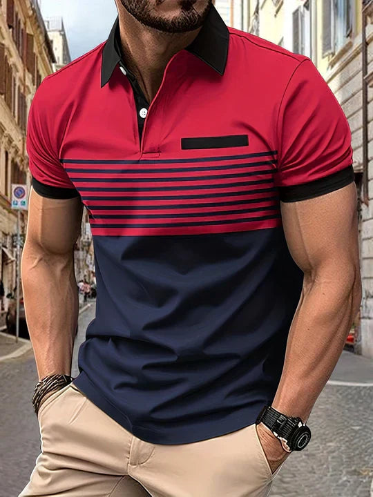 Pruhované letní polo pro muže – Damian