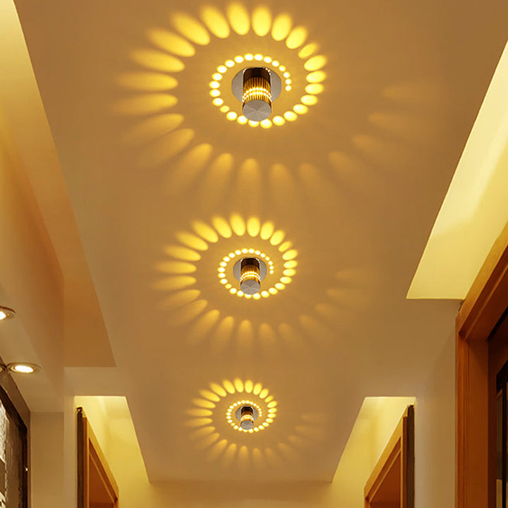 Moderne LED-Deckenleuchte, warmweiß, energiesparend, für Flurbeleuchtung, stilvolles Design.