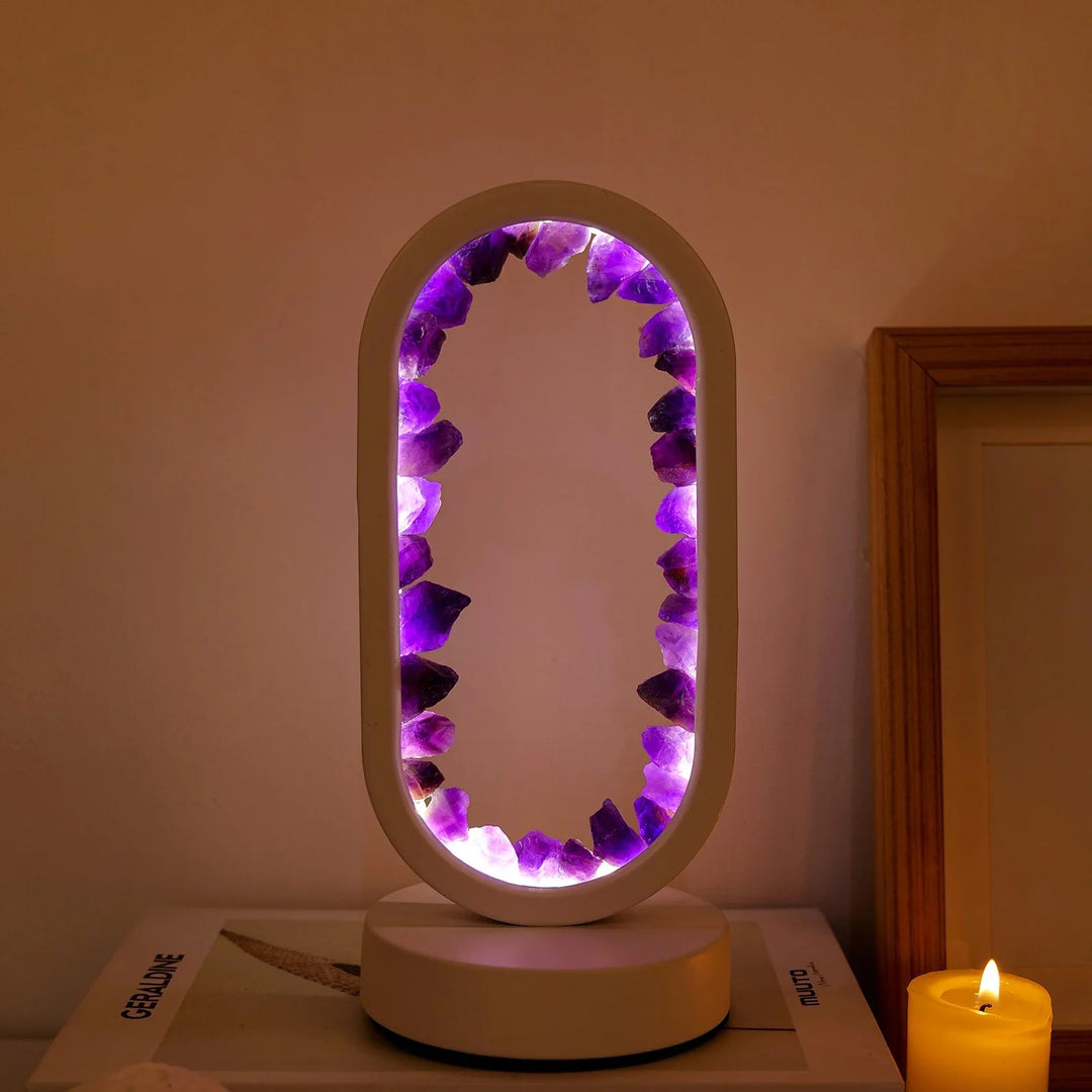 Ručně vyrobená ametystová lampa - Serenith