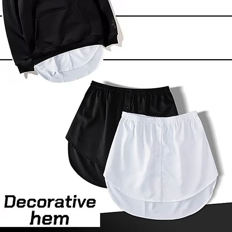 Schwarzer und weißer dekorativer Saum für Hoodies, modisches Accessoire, Baumwolle.