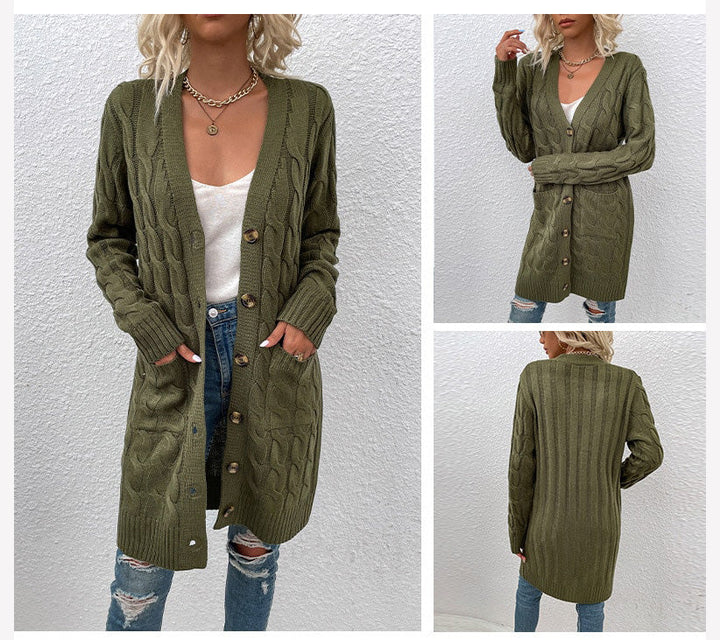 Dámský pletený cardigan s kapsami – Noelle