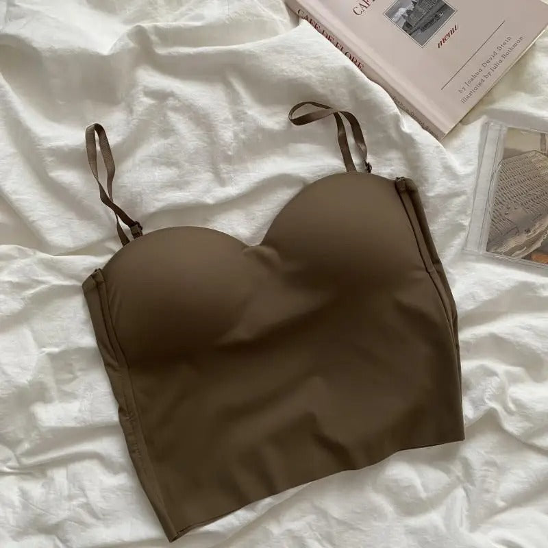 Sada 4 lehkých topů s vestavěnou bandeau podprsenkou - Tiana