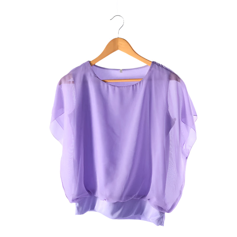 Dámská šifonová blůza s volánovými rukávy – Ariana podzimní kouzlo.