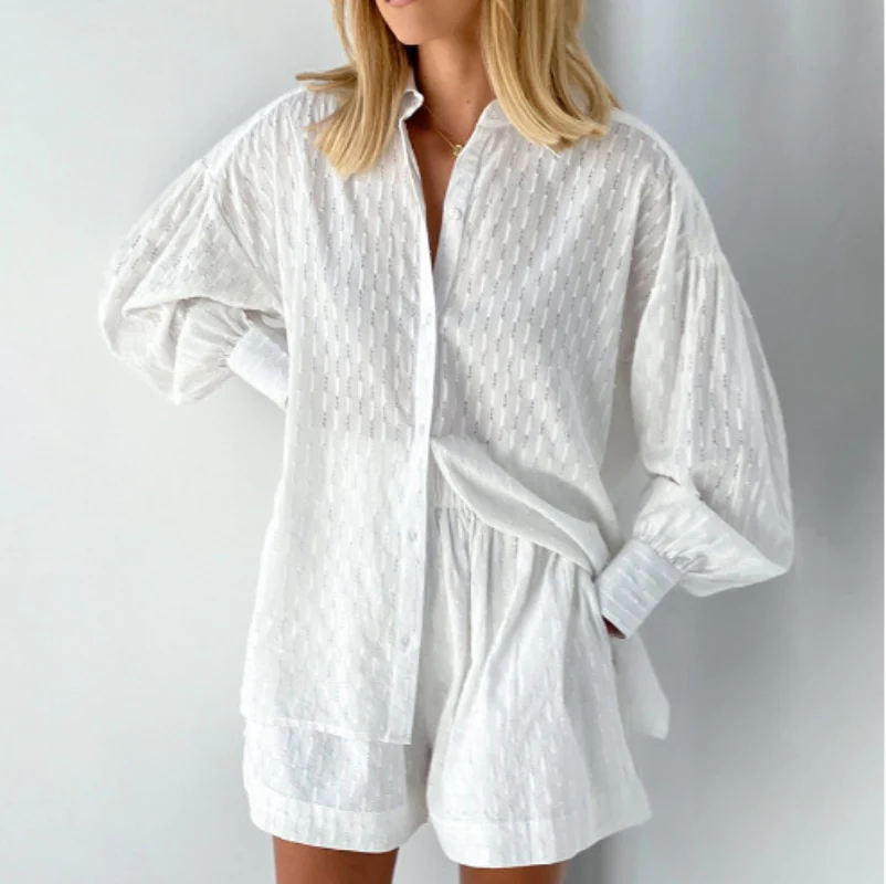 2-dílný letní outfit s halenkou a šortkami – Isla