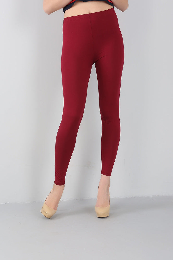 Damen Leggings rot, elastisch, bequem, modisch, ideal für Freizeit und Sport, figurbetont.