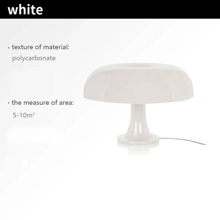 Weiße Tischlampe aus Polycarbonat, modern, für 5-10m² Räume, stilvolles Design.