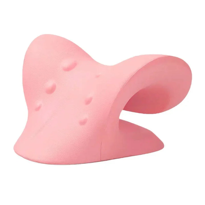 Rosa Nackenkissen aus Schaumstoff, ergonomisch, für Nackenstütze und Entspannung.