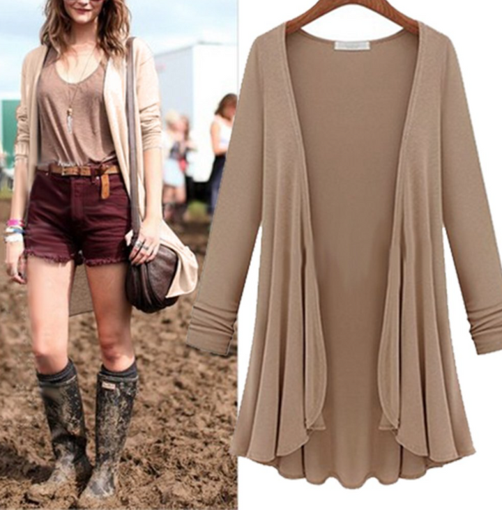 Dámský cardigan s volánky – Podzimní kouzlo Elena