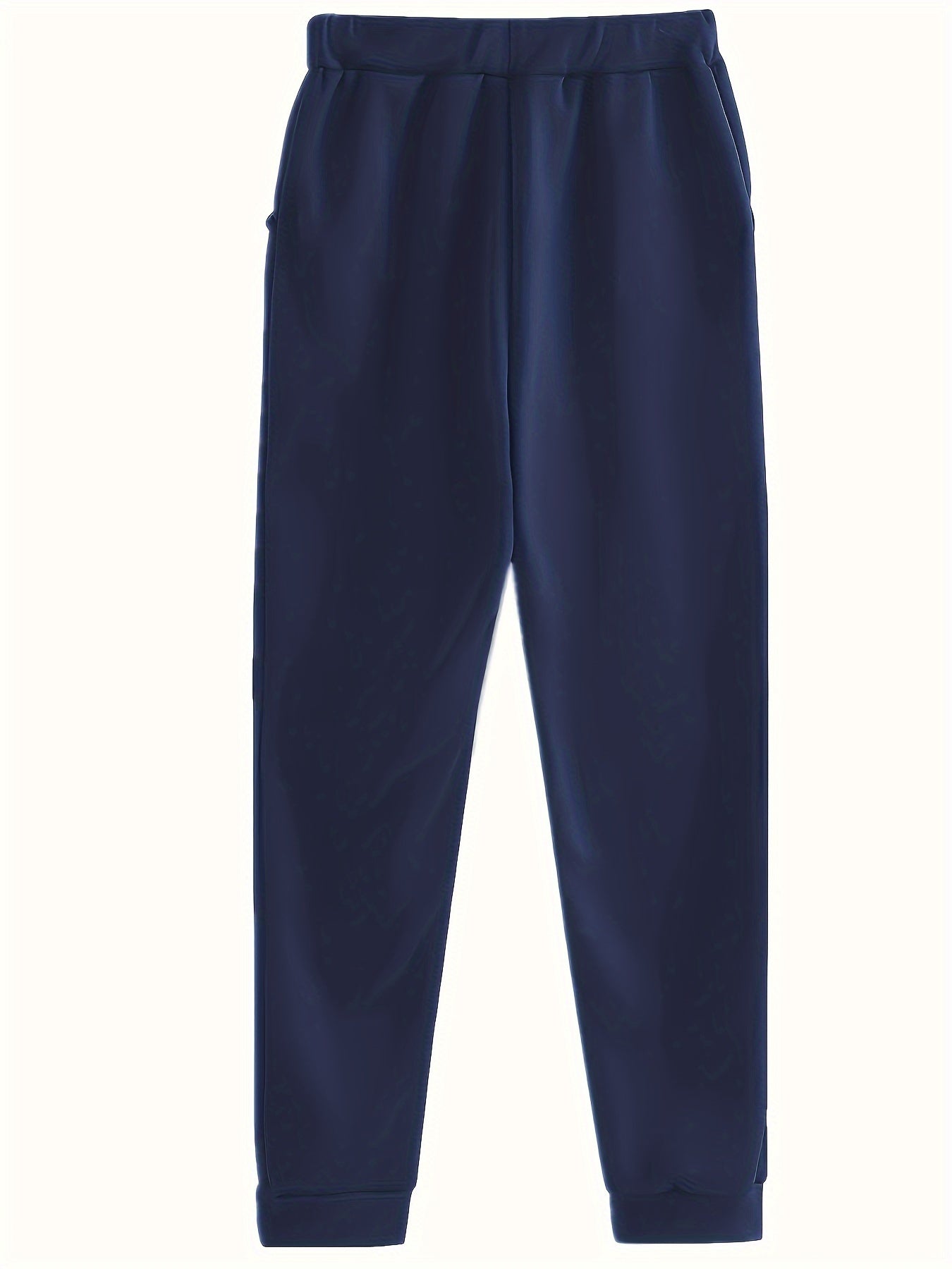 Dunkelblaue Jogginghose, Herren, Baumwolle, bequem, sportlich, elastischer Bund, Taschen.