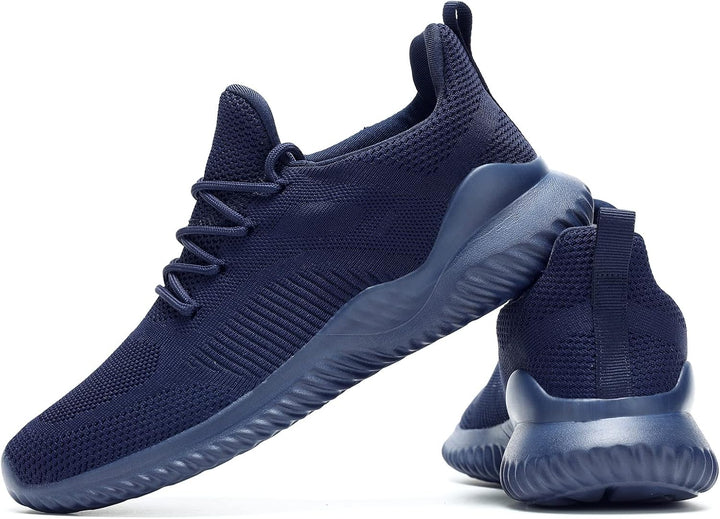 Dunkelblaue Sportschuhe aus Mesh, rutschfeste Sohle, atmungsaktiv, für Herren.