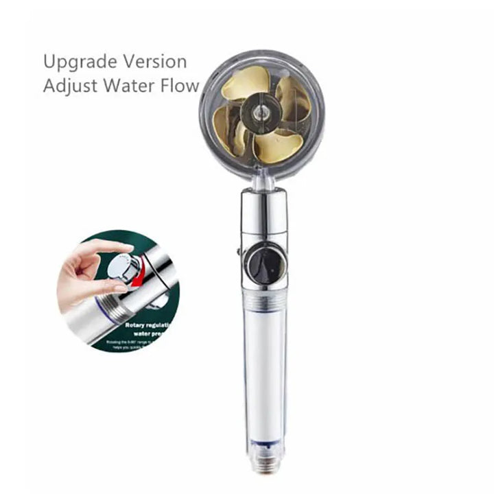 Duschkopf mit einstellbarem Wasserfluss, silber, Upgrade-Version, Wassersparfunktion.