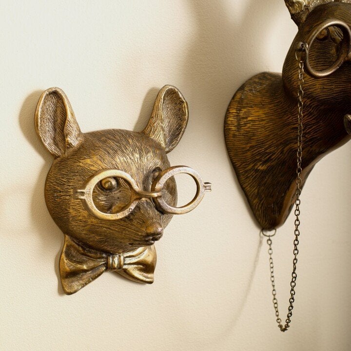 Hravá dekorace na zeď ve tvaru zvířecí hlavy - WallCritters