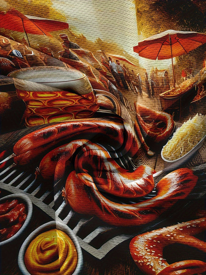 Pánské tričko s krátkým rukávem a potiskem „BBQ a pivo“ – Karl Oktoberfest 2025