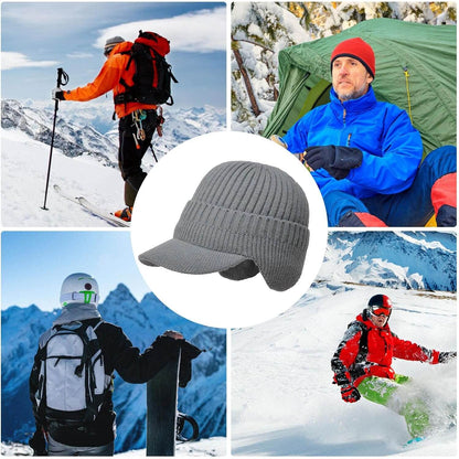 Pánská pletená čepice s klapkami na uši – Kian