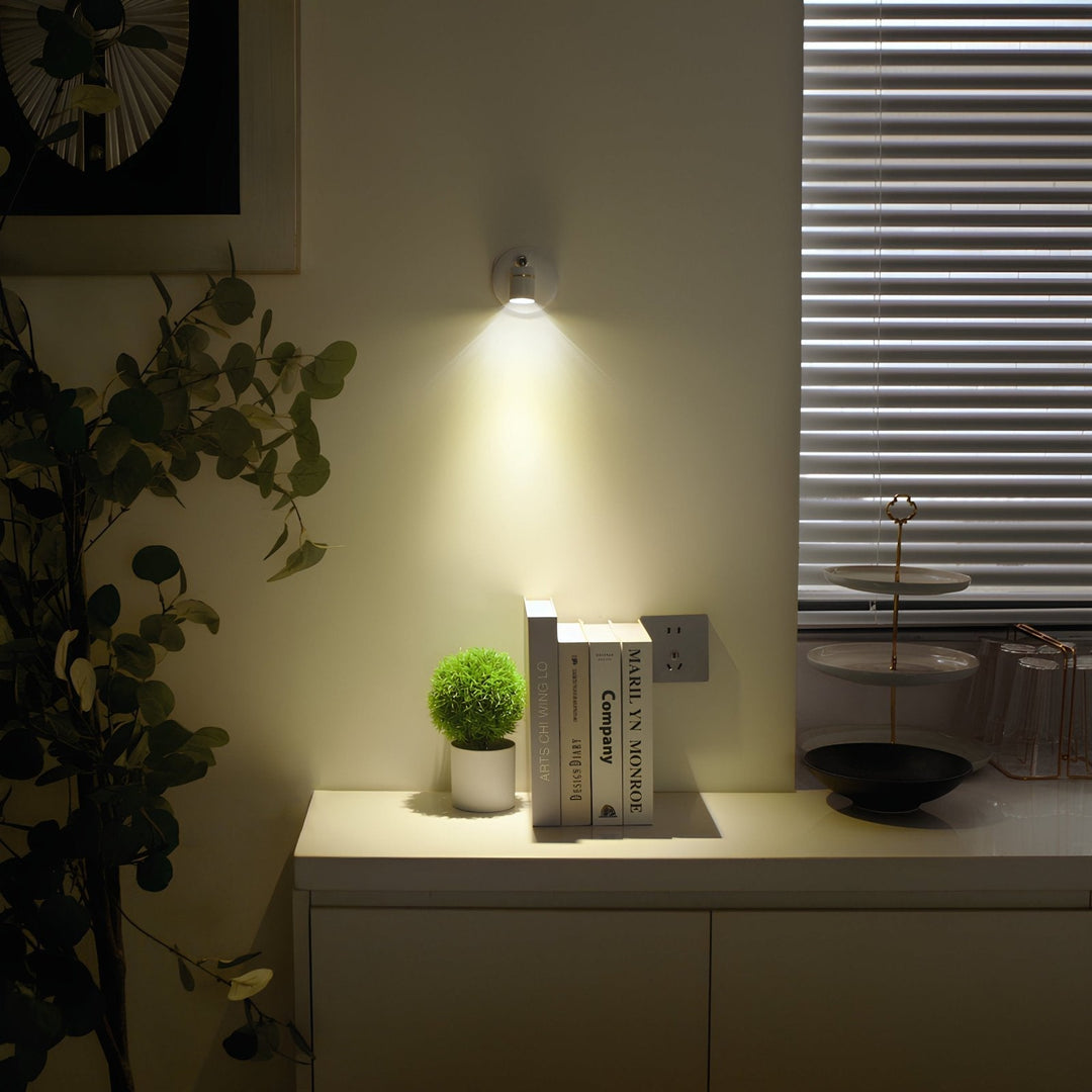 Wandstrahler LED weiß, modernes Design, energiesparend, Innenbeleuchtung, Wohnzimmer.
