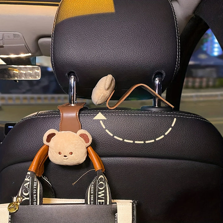 Možnosti opěrky autosedačky s designem medvěda – Praktické úložiště na cestování (1+1 zdarma)