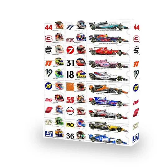 Adventní kalendář Formule 1 se sběratelskými předměty – Pro opravdové fanoušky motorsportu