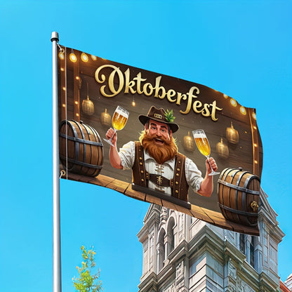 Oktoberfest Zahradní vlajka – Pivní slavnost Muž Oktoberfest 2025