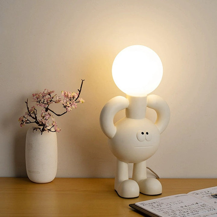 Hravá stolní lampa s skleněnou koulí - Glombra